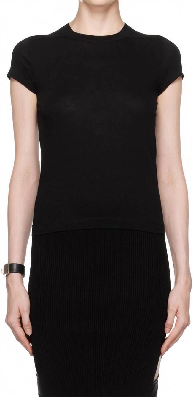 NEW RICK OWENS cropped level tee in black